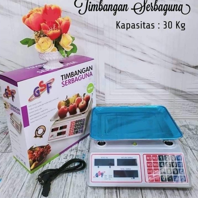 TIMBANGAN SERBAGUNA GSF / TIMBANGAN DIGITAL BUAH 30KG / TIMBANGAN DIGITAL LAUNDRY BARANG 30KG / TIMBANGAN GSF 4530 / GSF4530 / GSF G4530 / GSF G-4530