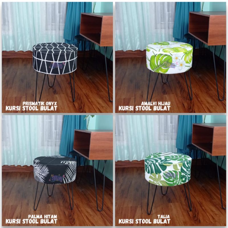 sofa stool bulat ruang tamu teras