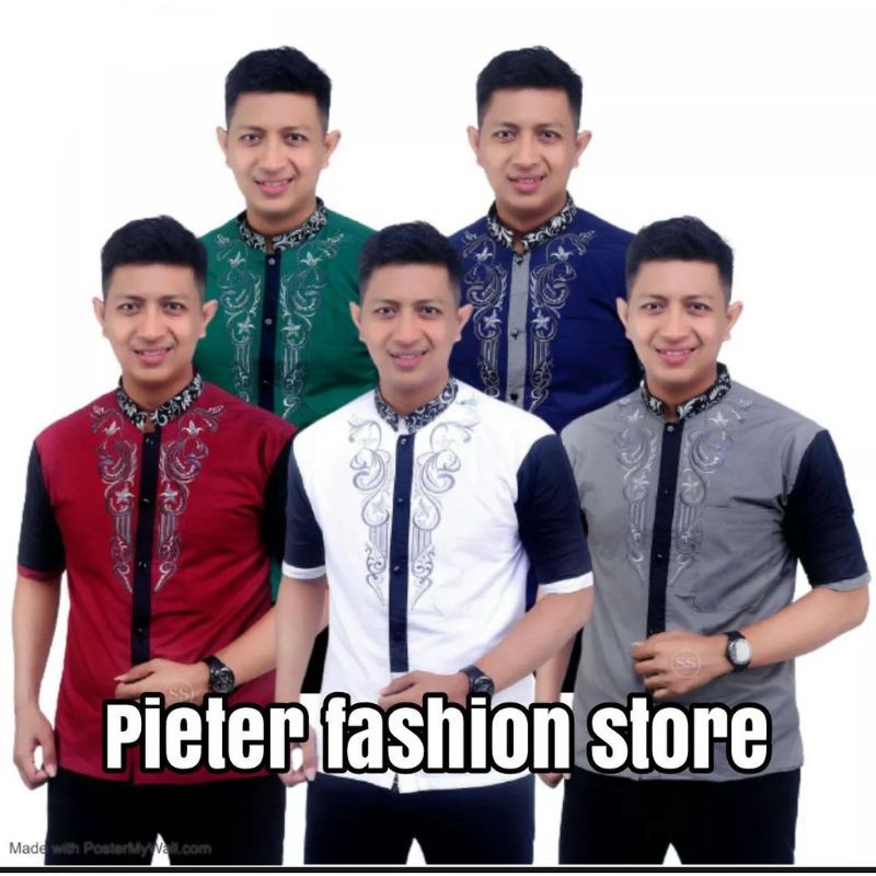 BAJU KOKO MUSLIM PRIA DEWASA LENGAN PANJANG KEMKO KURTA PUTIH HADROH TAKWA MODERN PREMIUM EL RUMI POLOS KOMBINASI BATIK TOYOBO TERBARU AZZAHIR GUS AZMI SUBBANUL MUSLIMIN