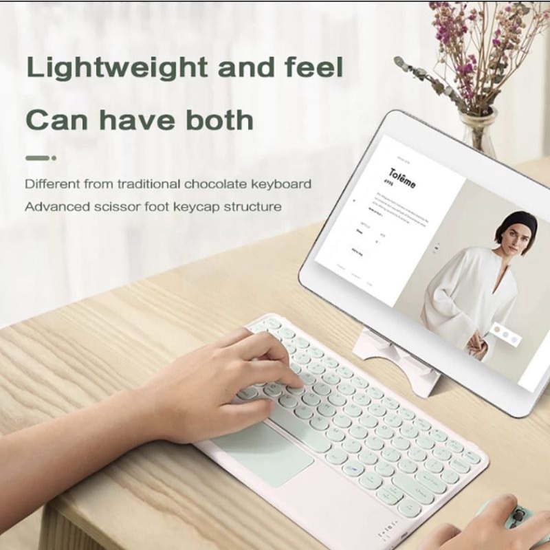 10inch keyboard bluetooth wireless mousepad touchpad warna