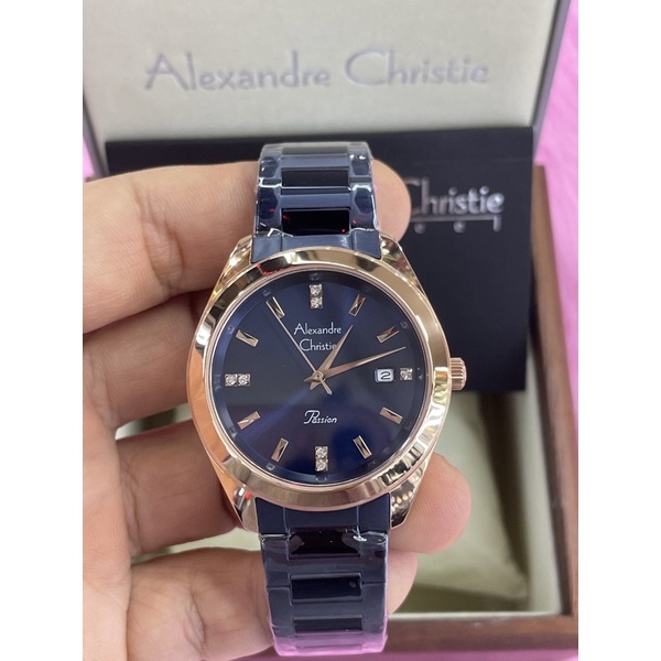 alexandre christie 2948ld wanita biru rosegold