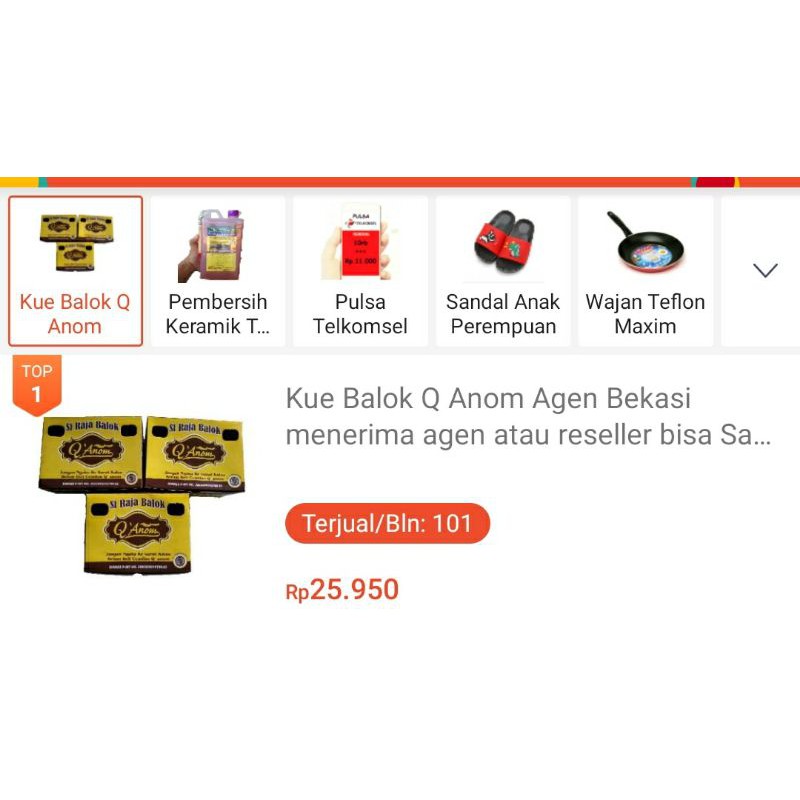 Kue Balok Q Anom Agen Bekasi menerima agen atau reseller terlaris