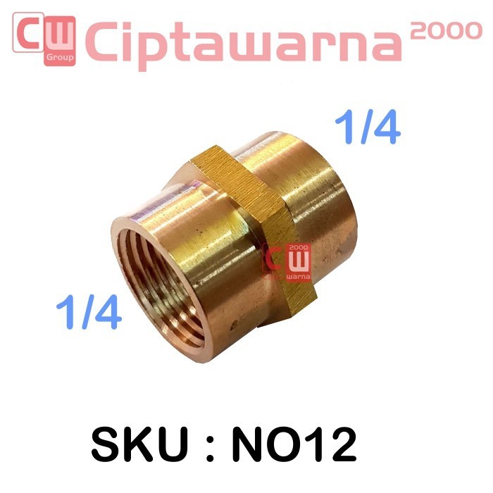 Adapter Sock sok Dalam 1/8 1/4 1/2 Kuningan 1/8&quot; 1/4&quot; 1/2&quot; Brass -