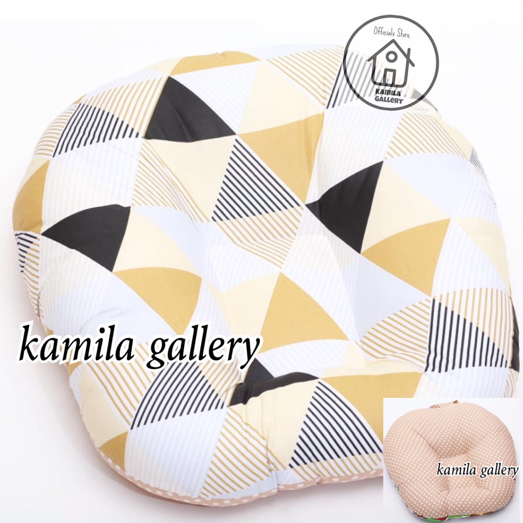 SOFA BAYI /KASUR BAYI/ALAS TENGKUREP/KADO BAYI MOTIF TRIANGLE BROWN