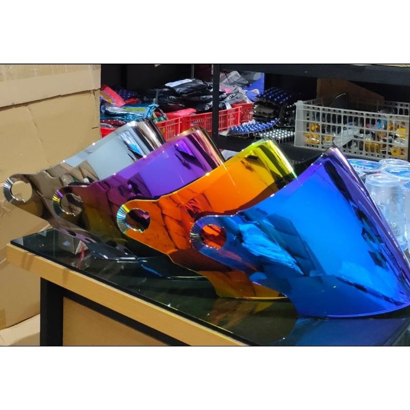 flat Visor Helm Kyt 2vision Ink cx-22 Kyt Forza Kyt Romeo Helm Dealer Nmax Honda trx iridium blue gold silver rainbow