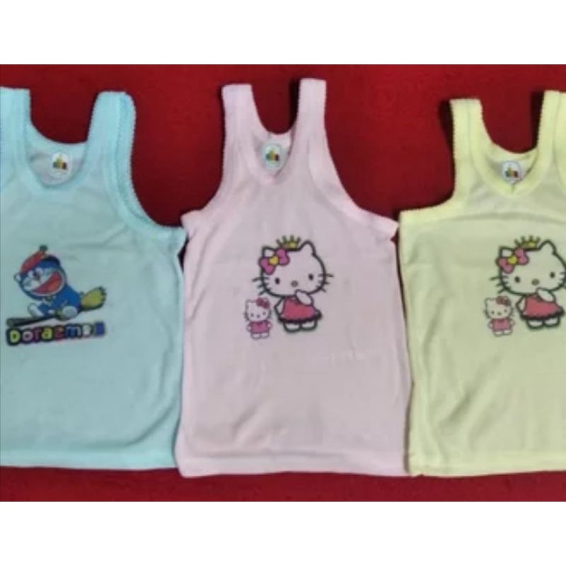 kaos dalam anak isi 6 pcs random/singlet anak kartun