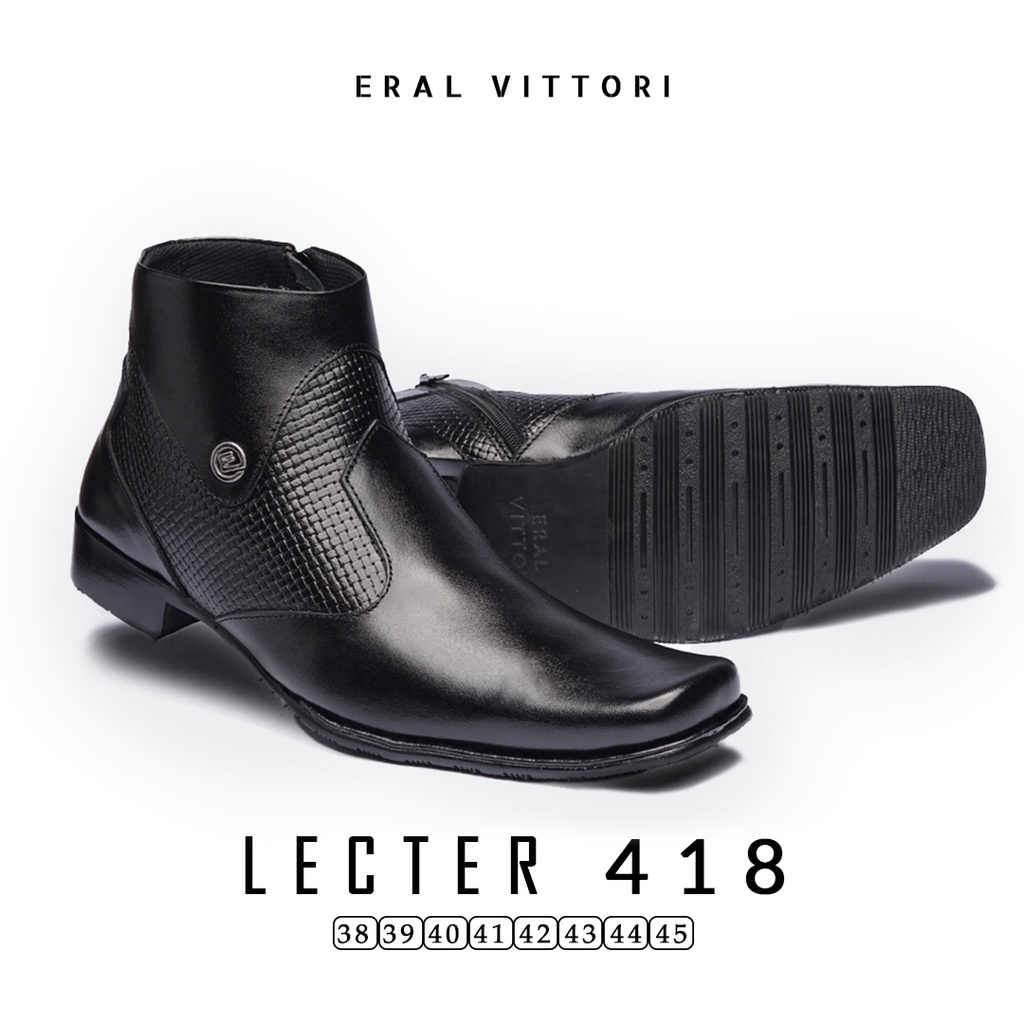 Eral Vittori - Lecter 418 Sepatu Pantofel Kulit Boots Formal Pria