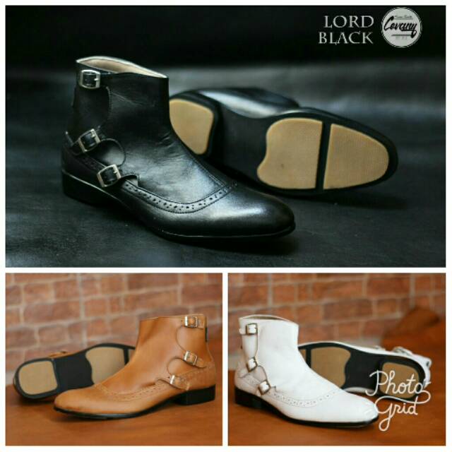 SEPATU JENGGEL  FORMAL TINGGI KEREN KULIT ASLI CEVANY LORD ORIGINAL