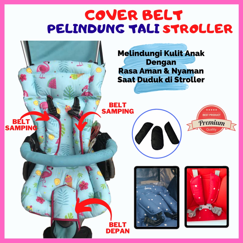 Cover belt Support Stroller Bayi Universal dan Carseat Pelindung Tali Pengaman Segala Merek Stroller dari Ndollolo