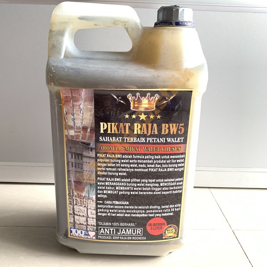 Pikat Raja BW5 Parfum Dinding Aroma Pemikat Walet Isi 5 Liter Anti Jamur Perangsang Walet