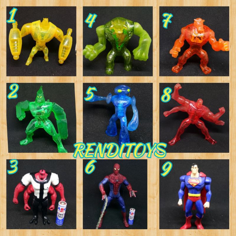 MAINAN HAPPY MEAL TOYS Action Figure BEN 10 - Miniatur Pajangan Mainan Topper Ben 10 Mainan Murah