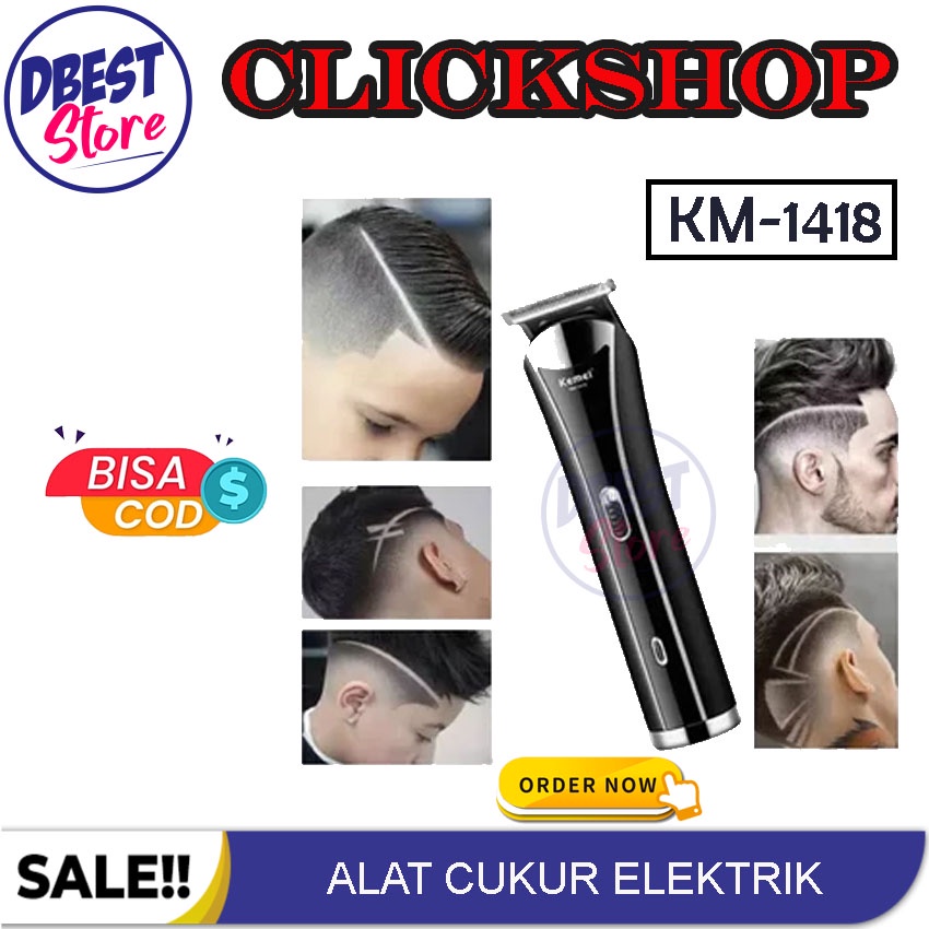 [PROMO]  Alat Cukur KEMEI KM-1418 / KM 1418 3 in 1 Clipper Pencukur Jenggot Bulu Hidung Jambang Multifungsi Setara KM 1419/KM 1407