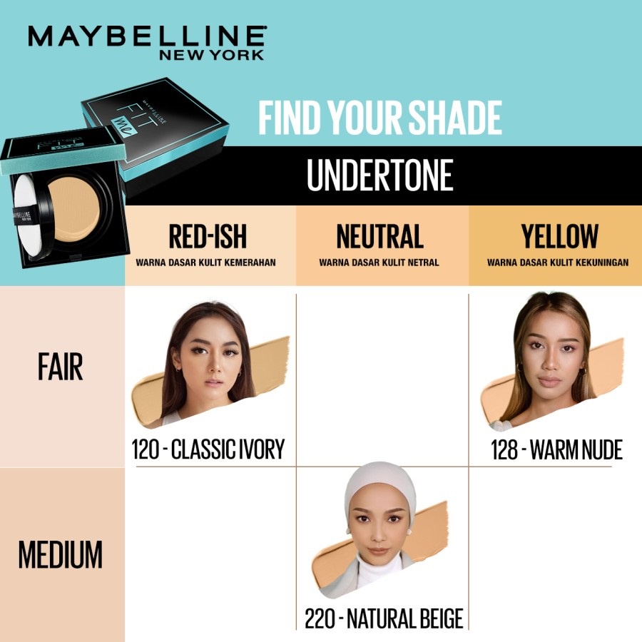 ★ BB ★ Maybelline Fit Me Matte &amp; Poreless Cushion [Foundation High Coverage yang menghidrasi Kulit]