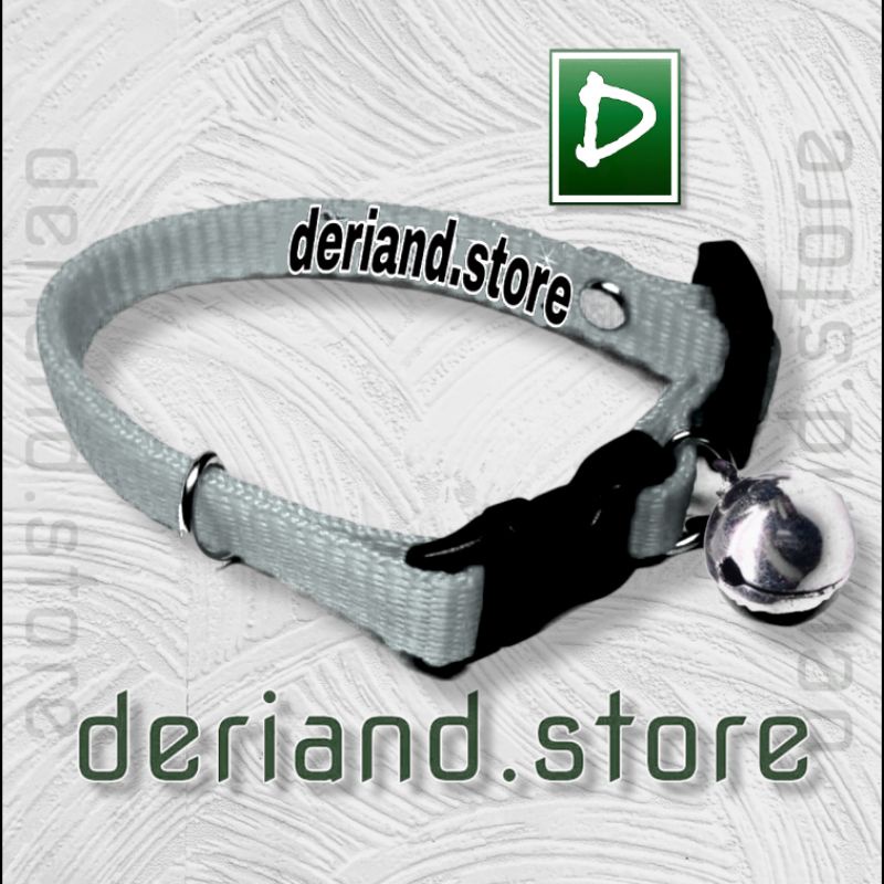 Kalung Lonceng Polos Kucing Kitten Warna Abu Abu