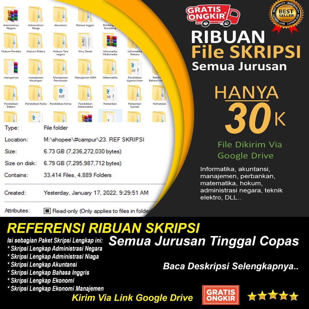 REFERENSI RIBUAN SKRIPSI Semua Jurusan Tinggal Copas