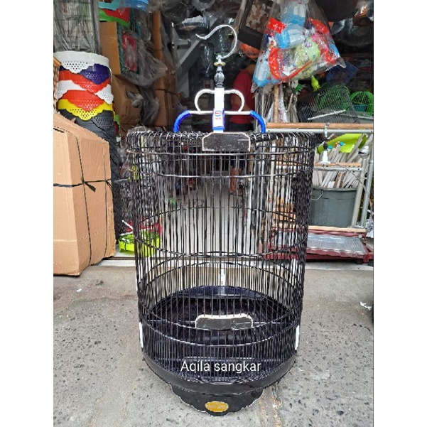 Kandang Sangkar Murai Lis Akrilik Rafi jaya Hitam