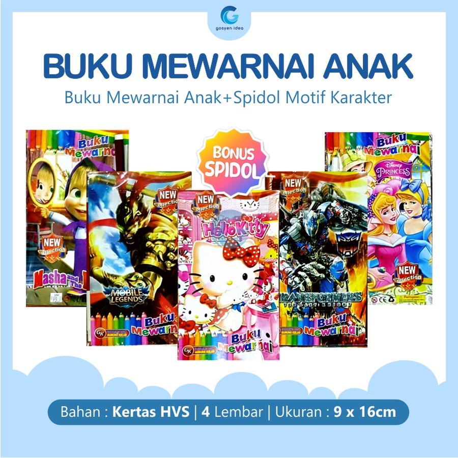 

Buku Mewarna (Gratis 1 Spidol Warna) Buku Warna Anak