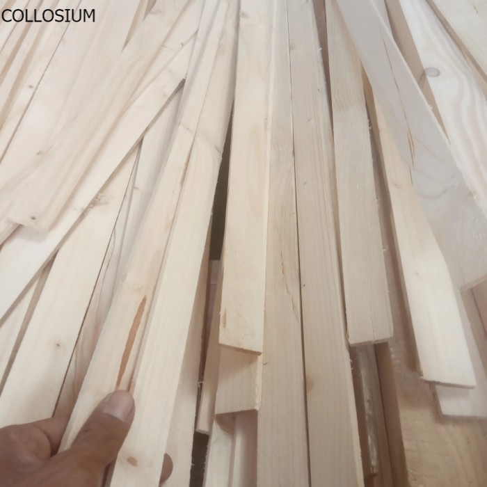 Papan Tipis Kayu Jatibelanda 100x5x0,5 Isi 5pcs Kayu Pinus Jati Belanda Serat Jerman Kualitas Super 