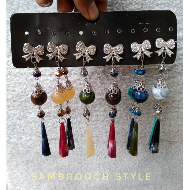 Bros dagu bola juntai batu giok