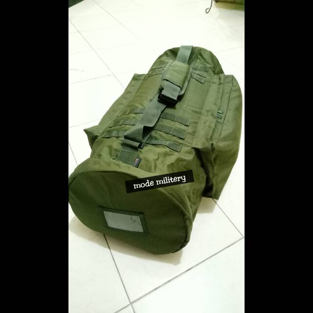 Tas pulsak jatah TNI original duffle bag I Tas barang TNI I Tas trevel I Tas kapsul TNI