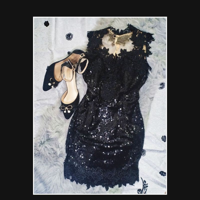 BAJU PARTY PESTA WANITA SEXY MINI DRESS BLINK BLINK MEWAH GAUN MALAM