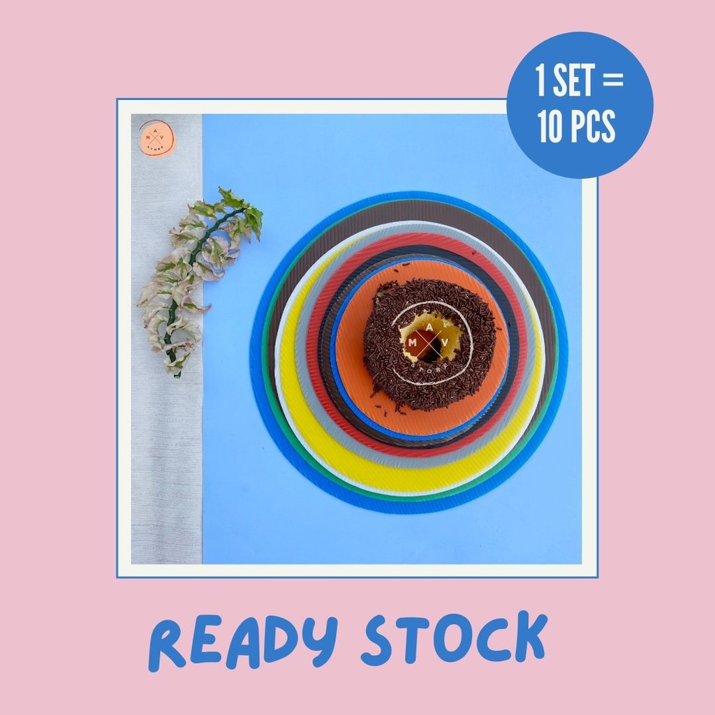 Best Seller Alas Kue Bulat Diameter 20 Cm Tebal 3 Mm Plastik (10 Pcs) YDaAWJ0srwjEgg