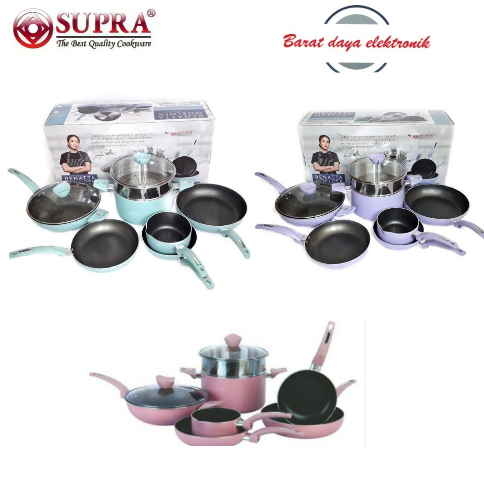 SUPRA PANCI 9pcs EDISI Chef Renata/NEW Panci SUPRA 9pcs Pastel