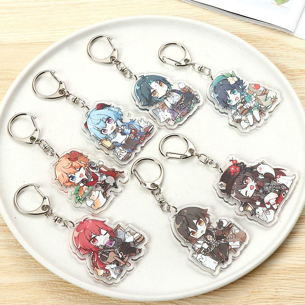 Solighter Gantungan Kunci Anime Koleksi Props Liontin Lucu Aksesoris Jepang Anime Cosplay Car Key Holder