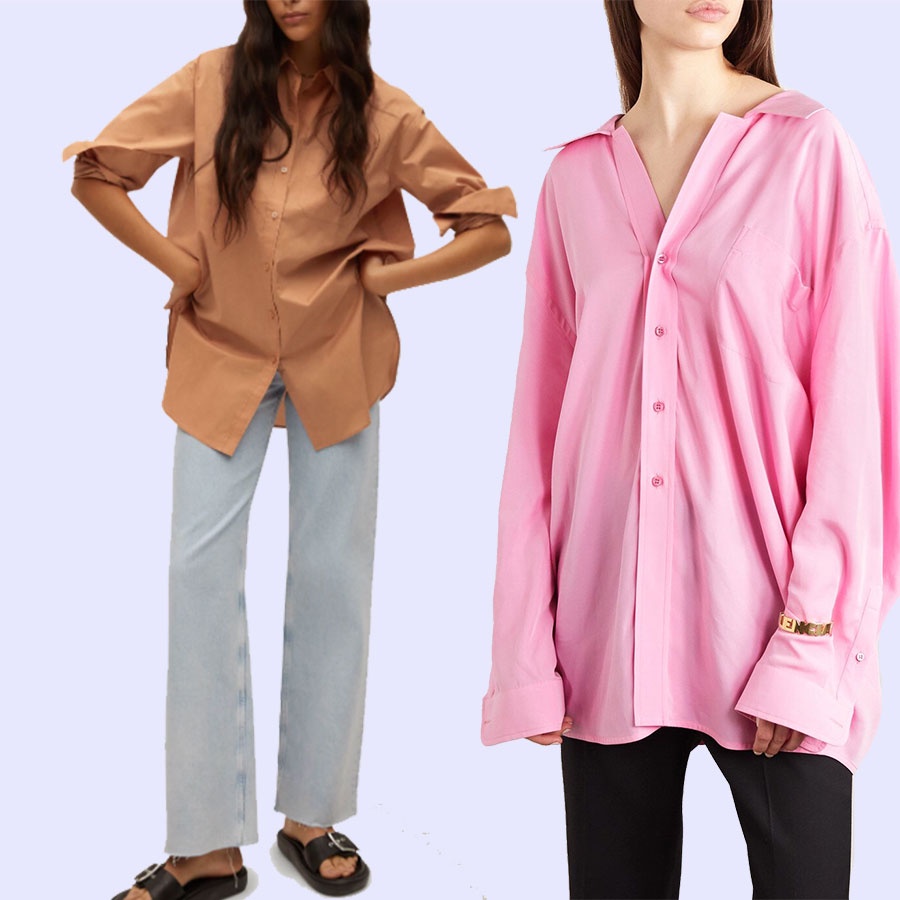 KEMEJA WANITA UNIQLO GU765 GU796 OVERSIZED LONG SHIRTS-1