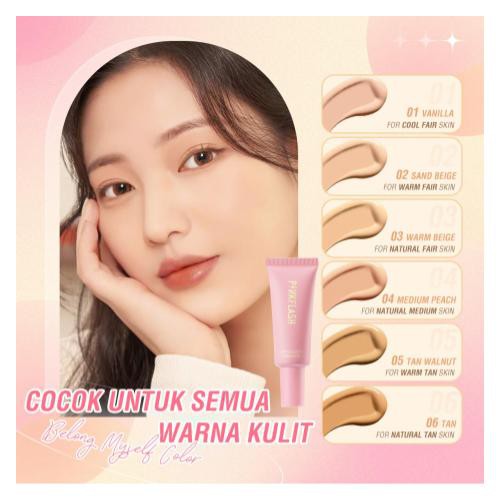 PINKFLASH Foundation Weightless Long Lasting All-day Tahan Air 6 Warna