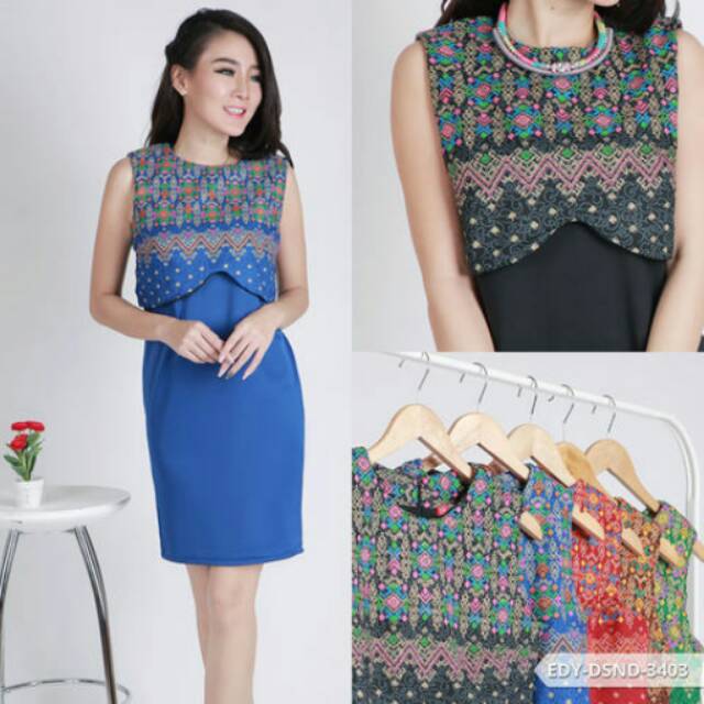 Dress Derashola Batik Sleeveless.