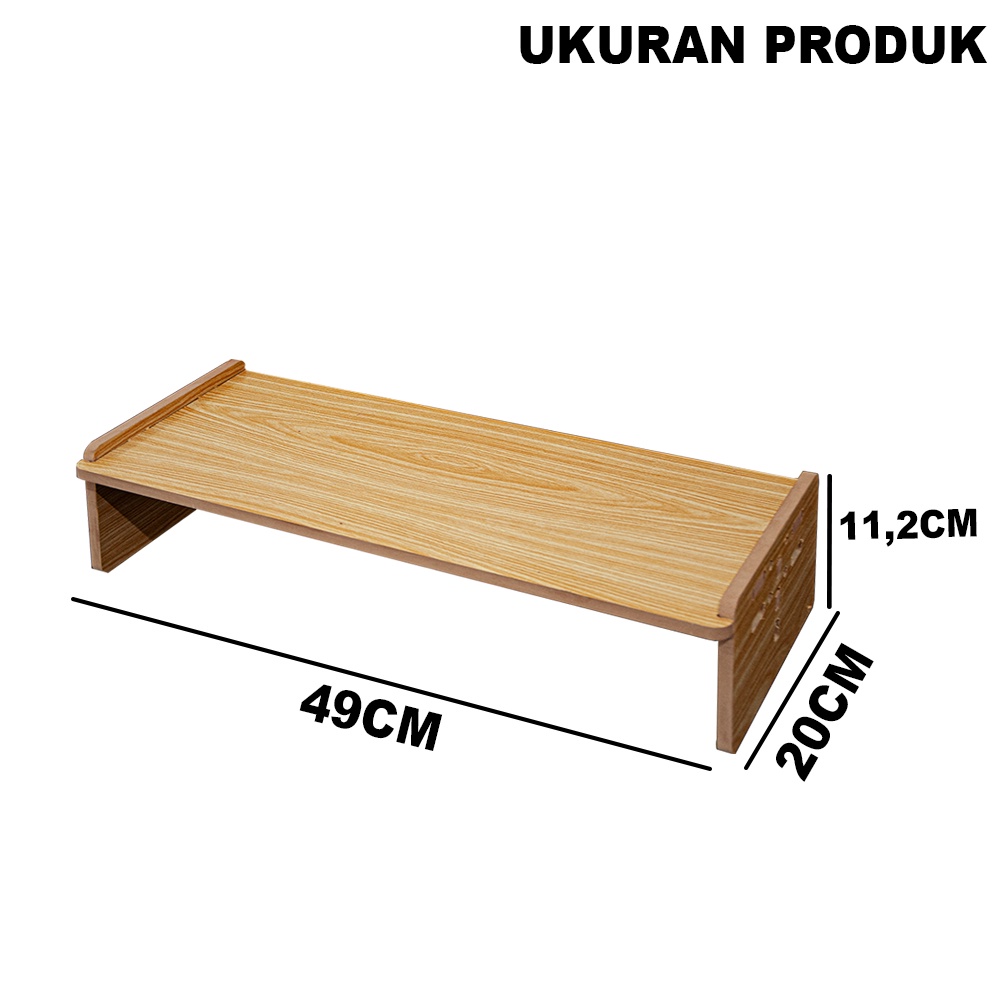 Rak Meja Stand Tatakan Monitor Komputer Serbaguna Desktop Storage Organizer MDF - LC060