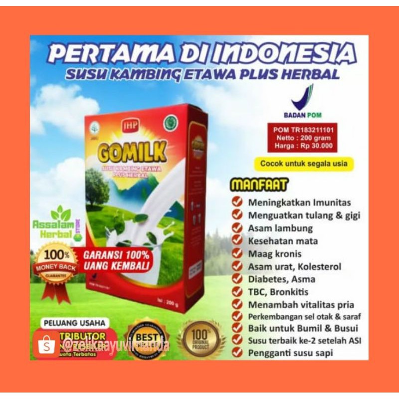 

SUSU Kambing Etawa HERBAL GOMILK (Bisa COD)