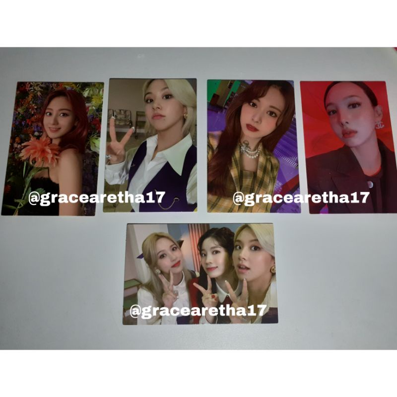 Photocard TWICE Eyes Wide Open & Benefit WithDrama Nayeon Jihyo Chaeyoung Dahyun Tzuyu Unit