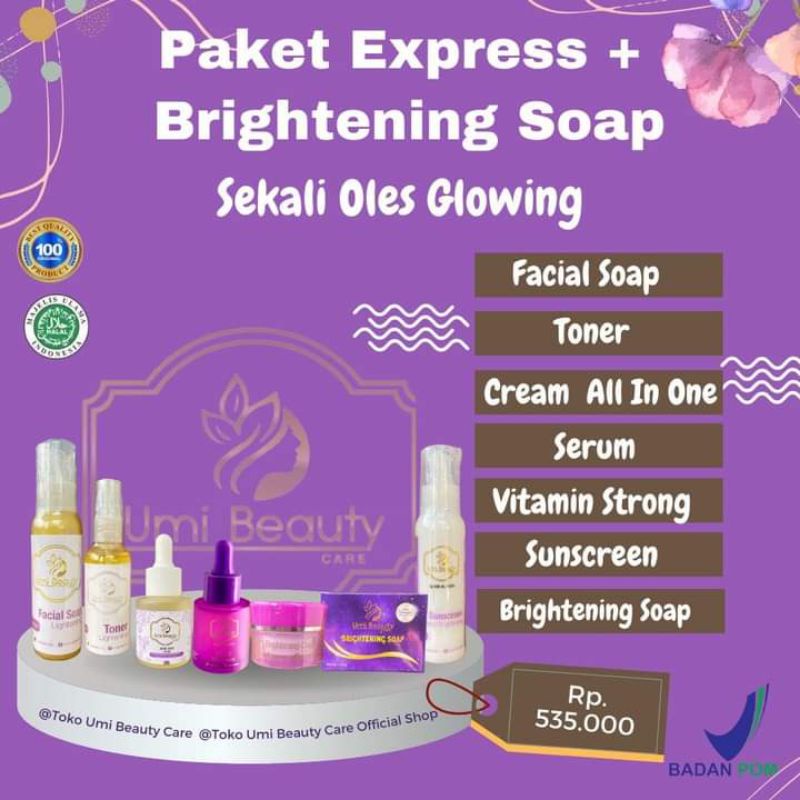 Paket lengkap UMI BEAUTY CARE SKINCARE BPOM RI