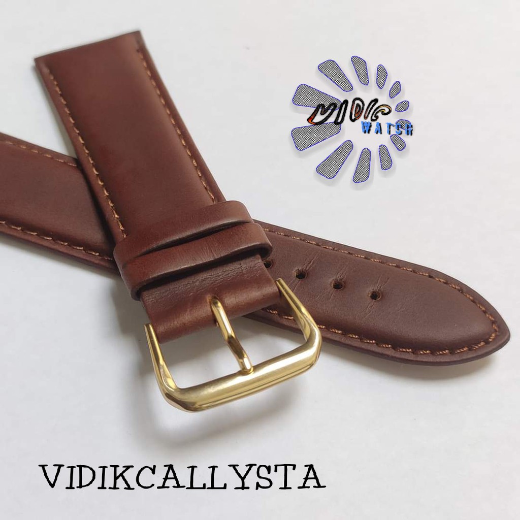 Tali Kulit Jam Tangan Asli GT 20mm 22mm 24mm Tipis Leather Strap Watch 20 22 24