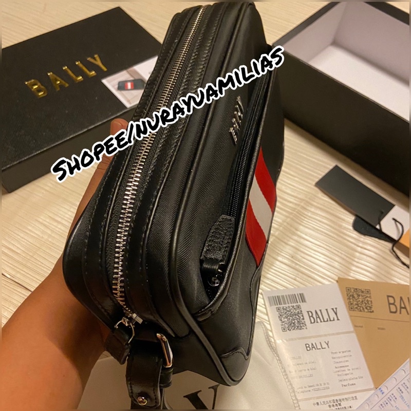 Handbag Bally import Grade original Clutch pria wanita bally free box import