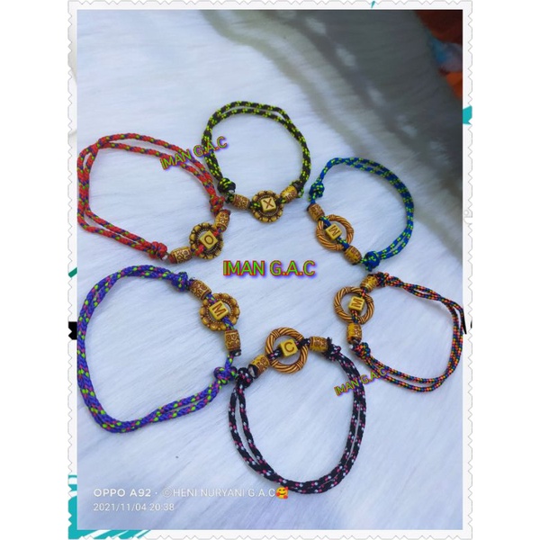 Gelang tumpuk tali etnik isi 12pcs harga lusinan/gelang tali peria wanita/gelang bahan tali