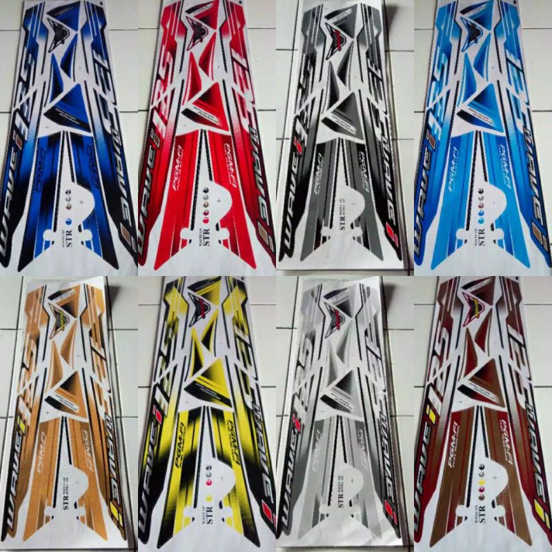 (Bisa COD) Sticker striping Stiker Supra X 125 karbu-lama wave variasi SupraX Lis body 2006-2013