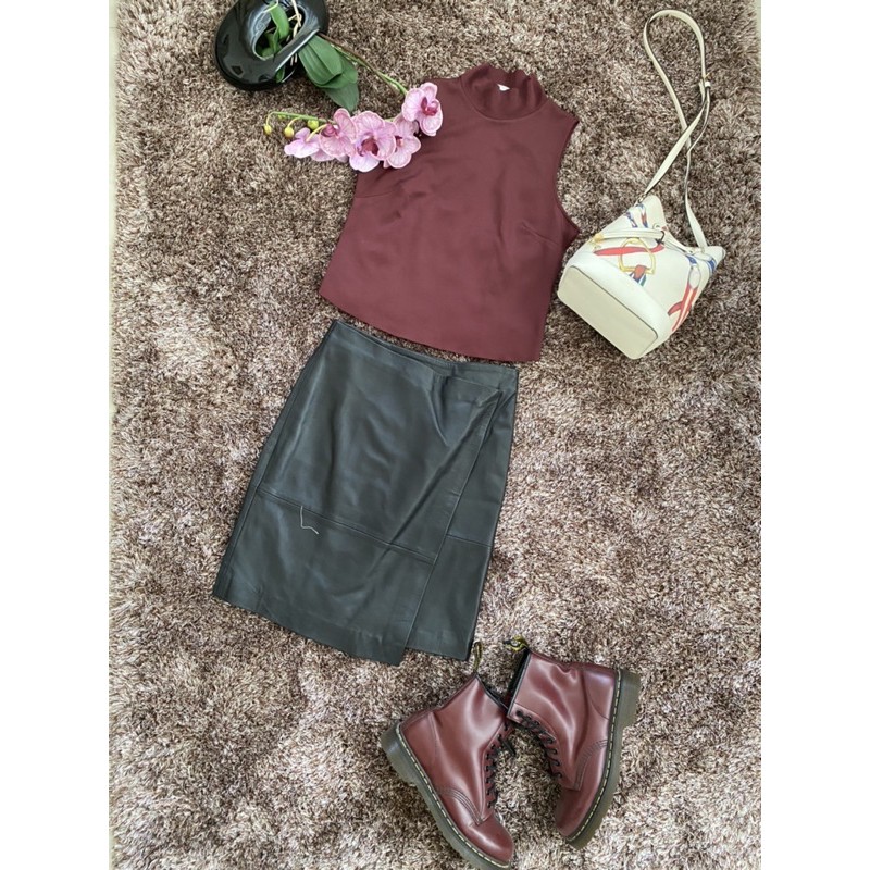 Preloved Rok Mini, Rok Kulit Asli, Rok, Rok Pesta, Mini skirt, Rok midi