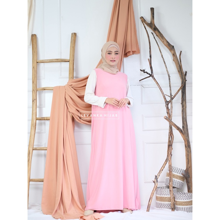 Yukensi polos / gamis tanpa lengan / Gamis yukensi / Inner Dress Jersey Korea Premium