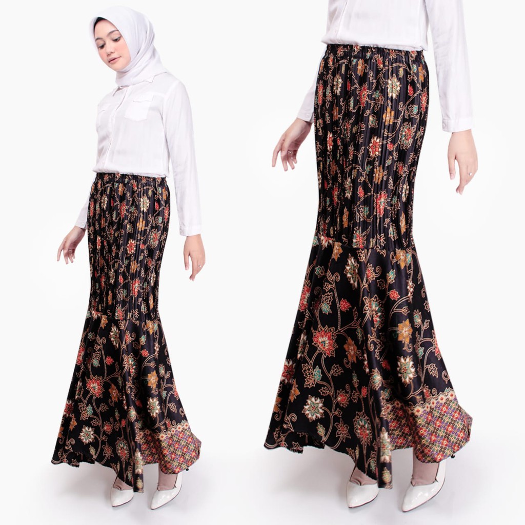 SB Collection Rok Maxi Juniati Panjang Longskirt Duyung Plisket Jumbo Batik Wanita