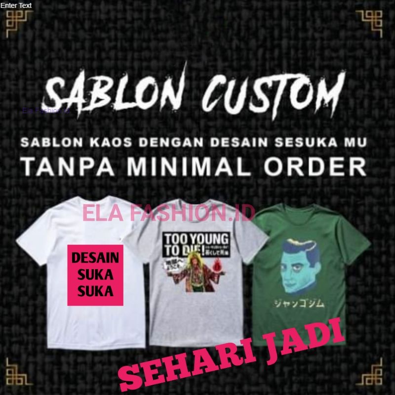 Kaos Custom Sablon Custom Kaos Sablon Dtf Satuan Desain Sendiri Bikin Baju Kaos Partai Komunitas Cou