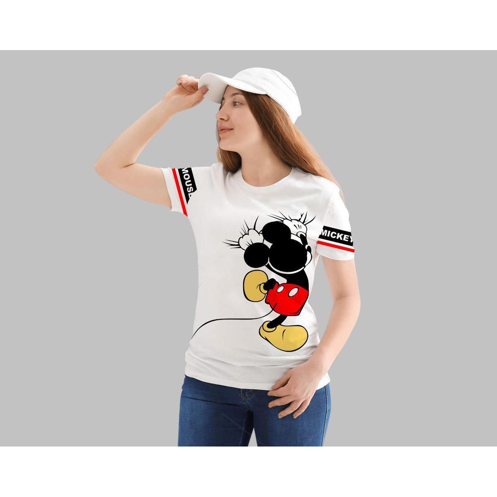 KAOS CEWEK COTTON COMBED30S UKURAN SLIM FIT KHUSUS CEWEK BAJU CEWEK DISNEYY