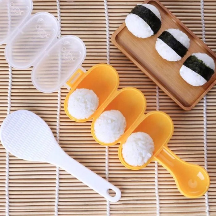 Cetakan Bola Nasi Plus Centong 2in1 Penambah Nafsu Makan Anak Rice Ball Shaker Bentuk Makanan Bento Sushi DIY Alat Pembuat Bola Nasi Onigiri Babymaniashopid