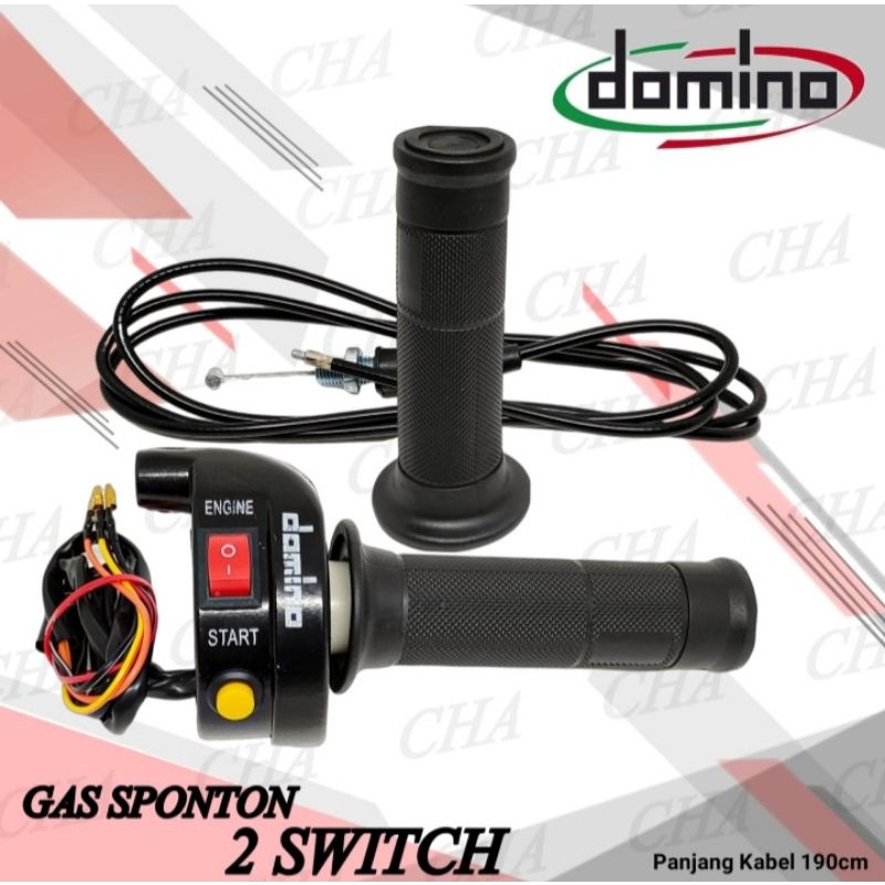 GAS SPONTAN SET DOMINO 2TOMBOL PLUS KABEL GAS 190CM UNIVERSAL MOTOR