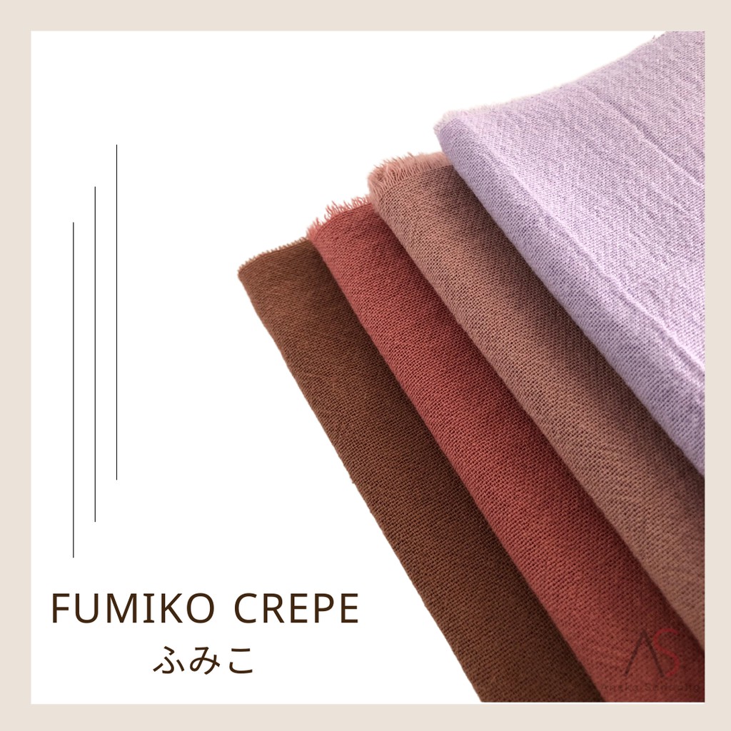 Kain Fumiko Linen Crepe Original Japanese Construction harga per 0,5 yard --- Fumiko -Original Linen