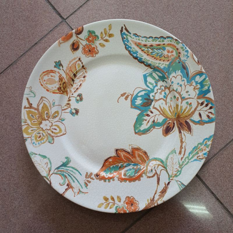 Piring Dinner Keramik Batik Pastel