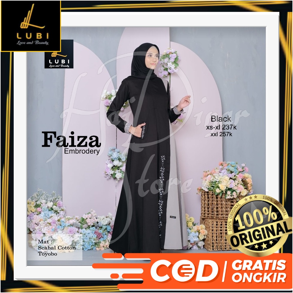 [Baru] Lubi Gamis Muslimah Faiza Embrody Ready