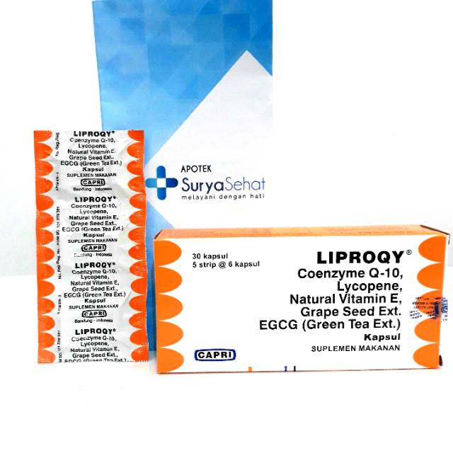 Capri Liproqy 5 Strip @6 kapsul - Coenzym Q10 - Koenzim Q10